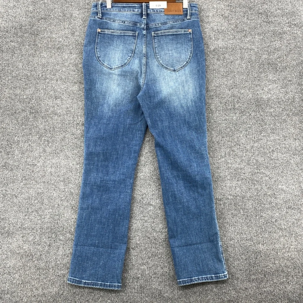 Judy Blue Capri Jeans Womens 9/29 Blue Tummy Control High Rise Slim Fit Casual